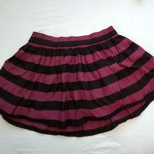 Y2K Purple and Black Striped Mini Skirt